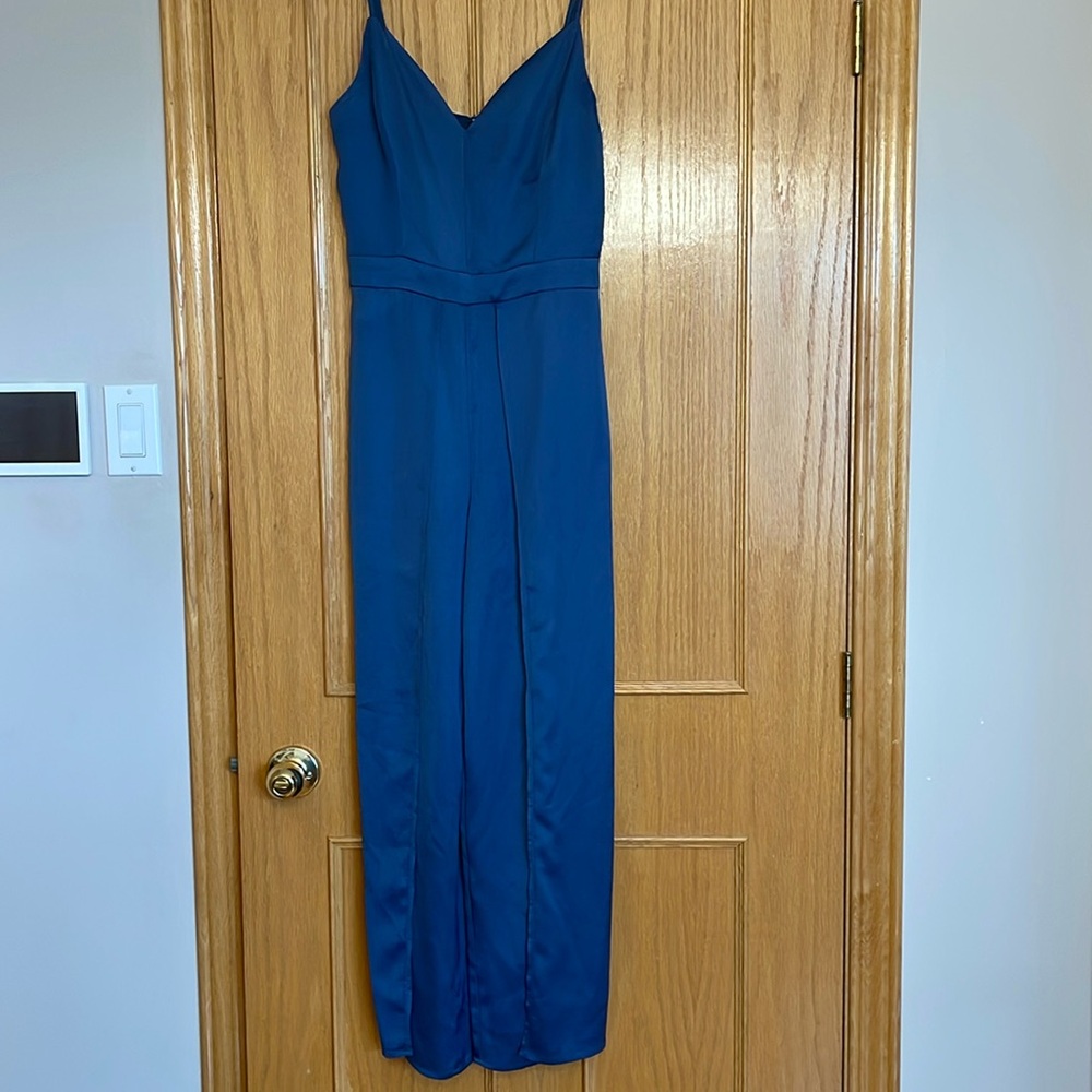 Dynamite blue v-neck, wide leg fancy jumper. Size XS - Picture 2 of 7
